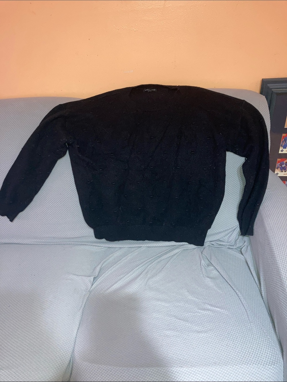 Kendall & Kylie Men's Black Crewneck Sweater